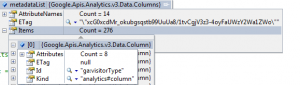 GoogleAnaltysv3MetaDataItems